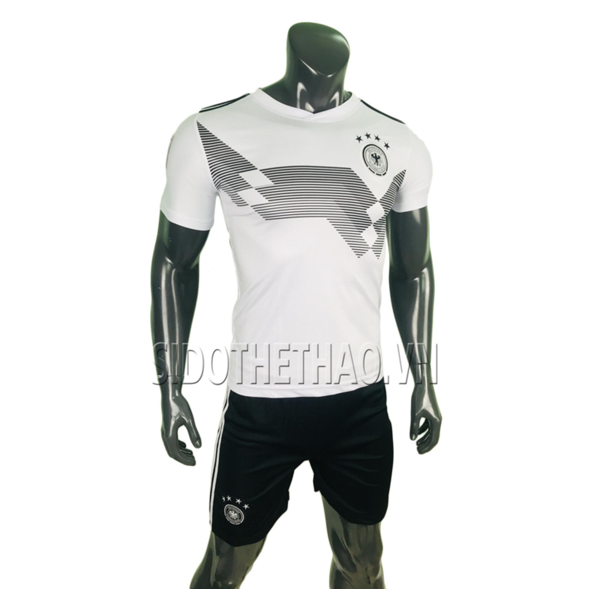 Bộ đồ quần áo đá banh - bóng đội tuyển Đức màu trắng Wolrd cup 2018