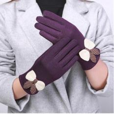 Bộ găng tay nỉ cảm ứng nữ chất đẹp(màu ngẫu nhiên)