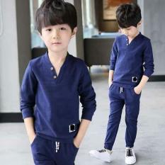 Đồ bộ dài tay cho bé trai 6 tuổi đến 10 tuổi chất cotton da cá( Màu Xanh dương- Xanh đậm- Xanh lá)