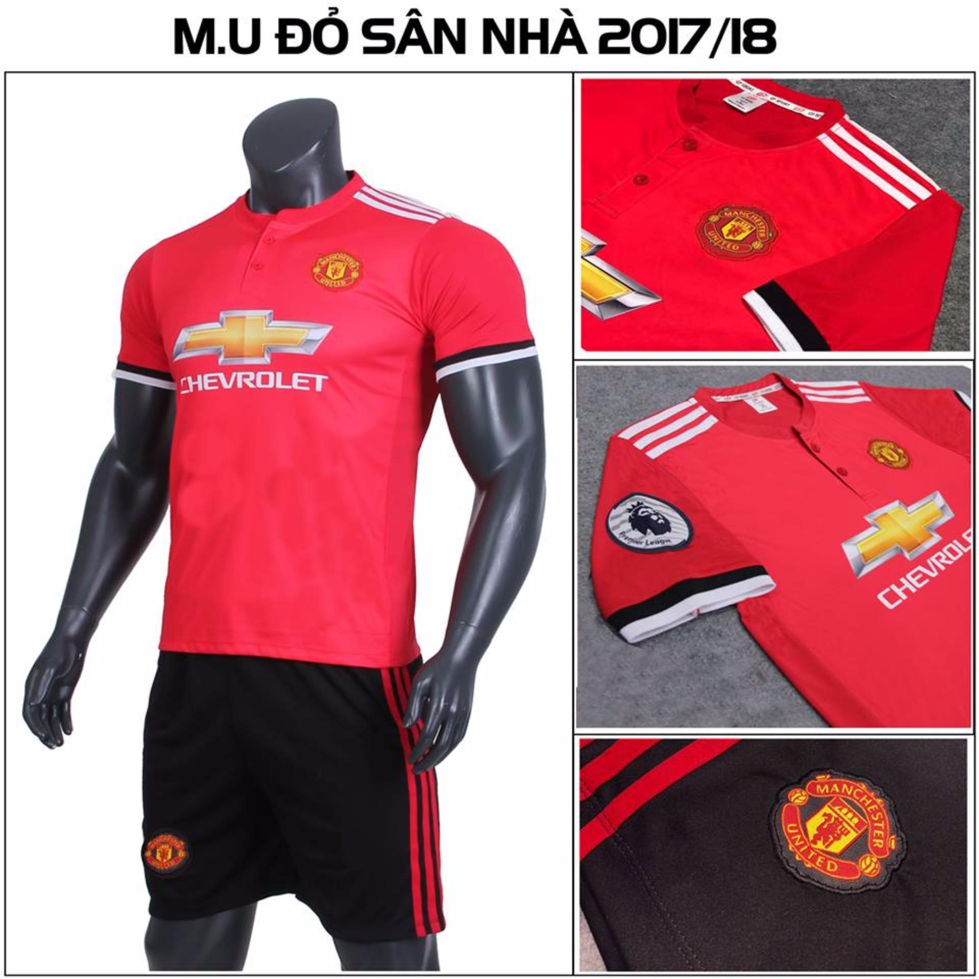 Bộ quần áo đấu MU sân nhà 2017 2018 màu đỏ