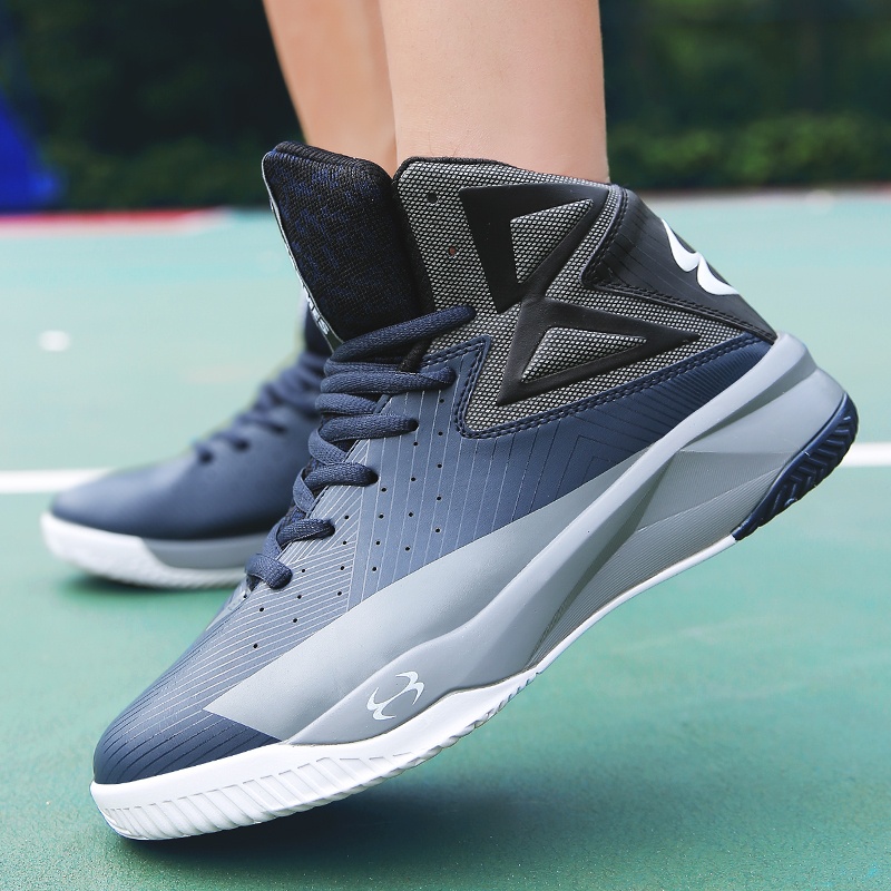 Breathable Men's casual basketball shoes Prevent slippery wear-resisting shock comfortable High Outdoor sports shoes - intl