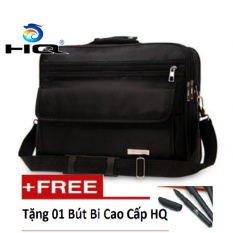 Cặp đựng laptop 14 inch oxford HQ 82TU05 (đen) tặng 01 bút bi cao cấp HQ