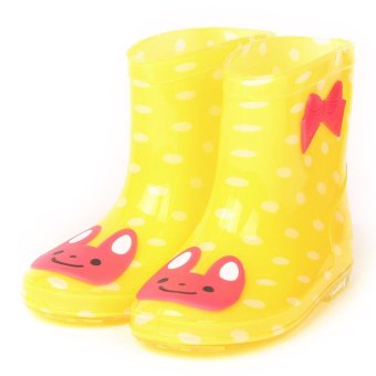 Children Spring Autumn Winter Boys Girls Baby Kids Rhino Candy Color Cute Rain Boots Waterproof Shoes - intl  