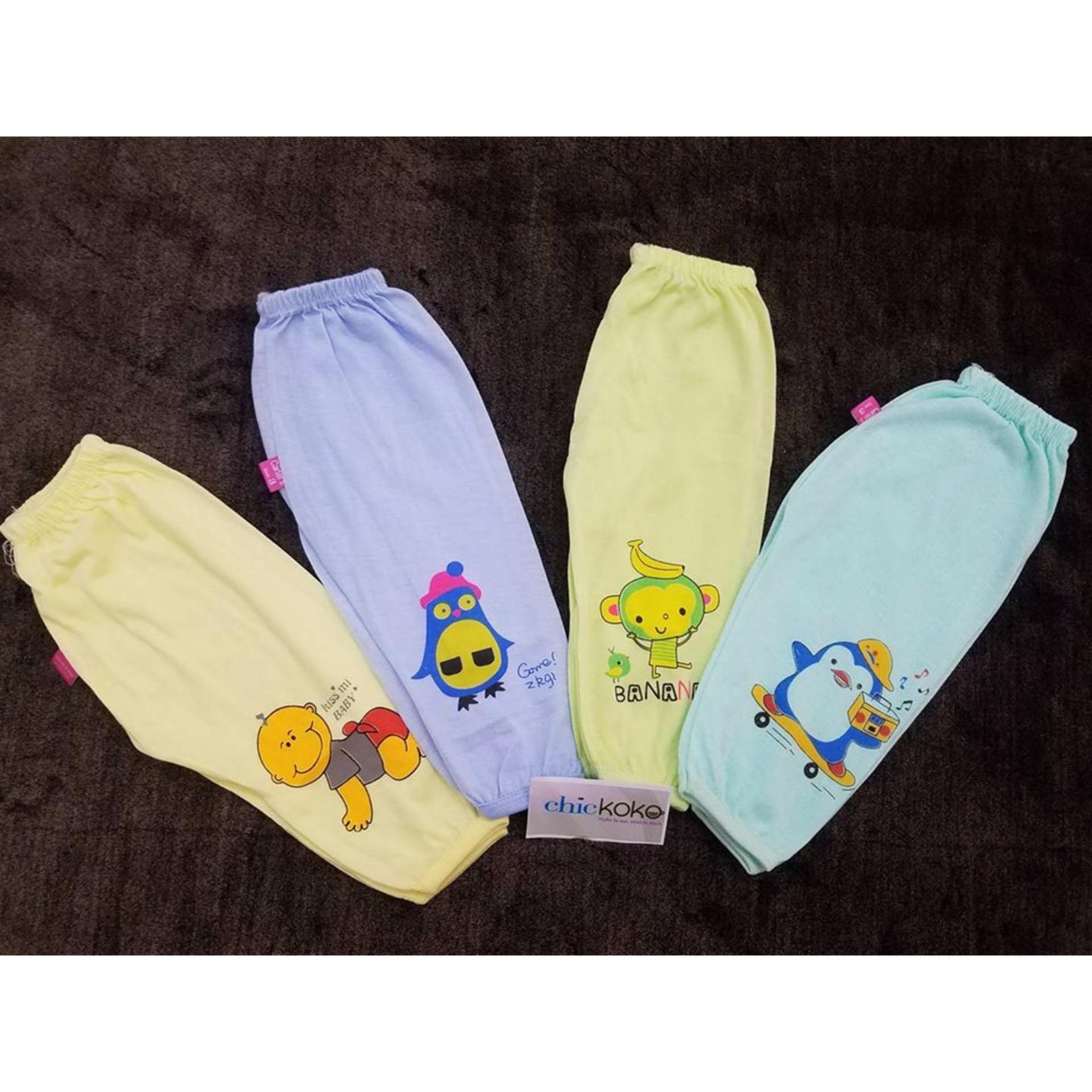 Combo 10 Quần Dài Cotton CHIKOKO In Hình Bo Gấu Cho Bé