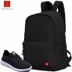 Combo Balo Cylinder Laptop BLL002BA + Giày Sneaker GS068BA (Đen) – CB021