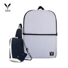 Combo Balo Hàn Quốc LAZA BL306 Trắng & Túi Đeo Chéo TX357