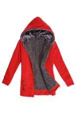Cyber Casual Ladies’ Thicken Warmer Hoodies Coat Outerwear Jacket (Red) – Intl  Tại Happydeal365 giá bao nhiêu?