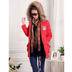 Thông tin Sp Cyber Lady Women Thicken Warm Winter Coat Hood Overcoat Long Jacket Outwear(Red) – Intl   Happydeal365