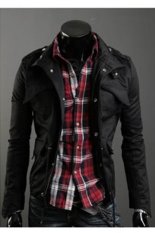 Cyber Men’s Casual Stylish Slim Fit Zip Coat Jacket (Black) – Intl  Duy nhất