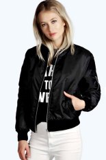 Cyber Women Casual Long Sleeve Front Zipper Coat Fashion Jacket (Black) – Intl  dưới x triệu