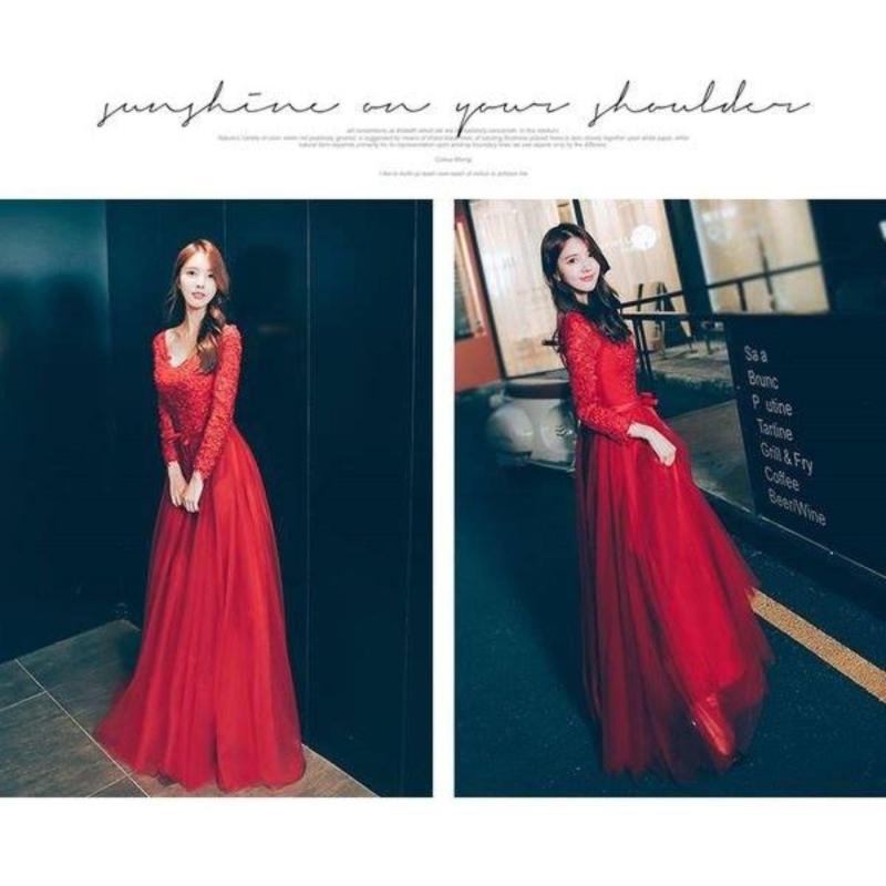 Nơi bán Đầm Xòe Cô Dâu Tay Dài Hana Fashion