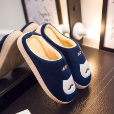 Dép bông có lót lông đi trong nhà thích hợp cho nam(Size 42+43)Màu xanh đen