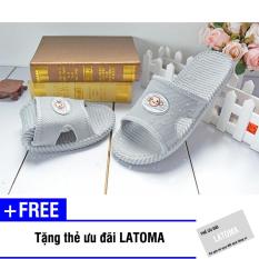 Dép nhựa chống trơn đi trong nhà thời trang Latoma AS200 (Xám) + Tặng kèm thẻ ưu đãi Latoma