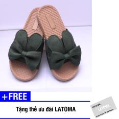 Dép nữ quai ngang hình tai thỏ thời trang cao cấp Latoma TA0451 (Đỏ)+ Tặng kèm thẻ ưu đãi Latoma