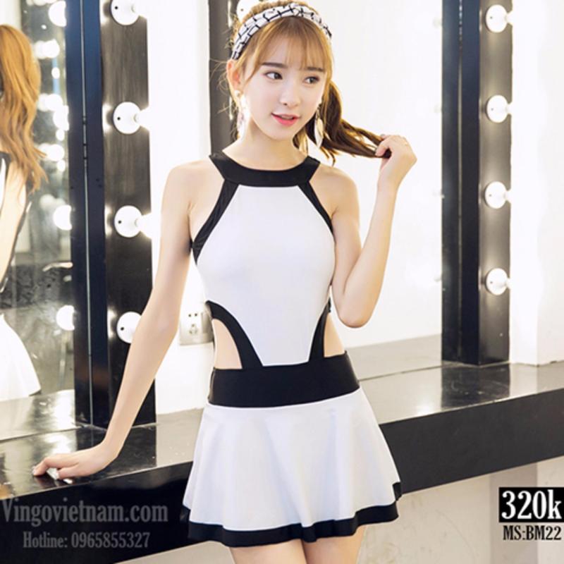 Nơi bán Đồ bơi liền thân dáng váy cut -out trẻ trung