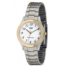 Đồng hồ nam dây thép không gỉ Casio MTP-1128G-7BRDF (Bạc viền vàng)