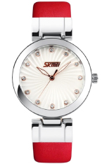 Đồng hồ nữ dây da Skmei 9086 (Đỏ)