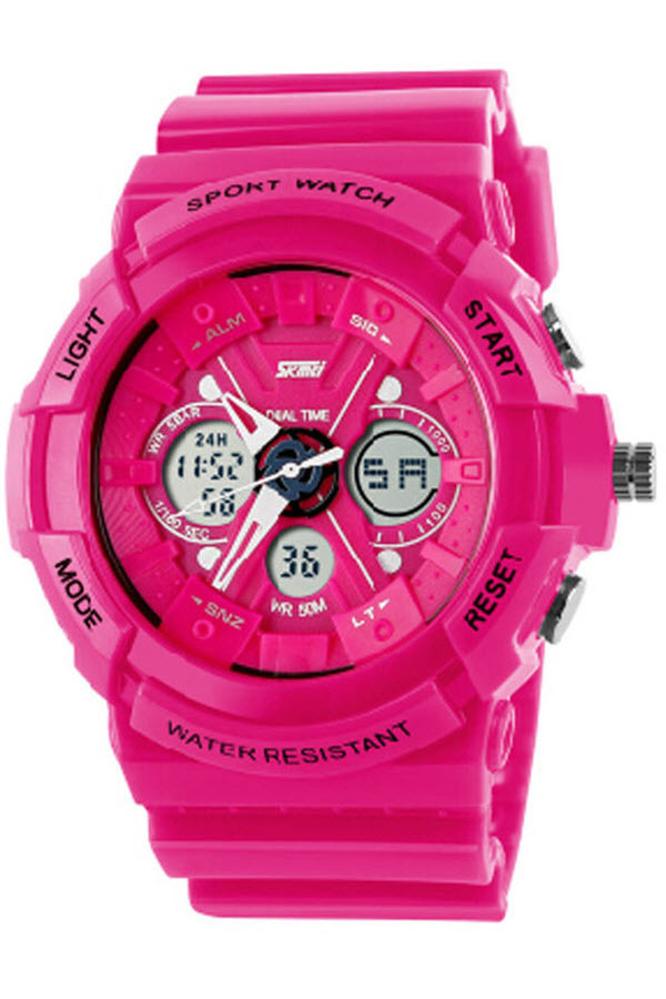 Đồng hồ nữ dây nhựa SKMEI Sport Watch 0966 (Hồng)