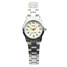 Đồng hồ nữ dây thép không gỉ Casio LTP-V001SG-9BUDF (Bạc viền vàng)