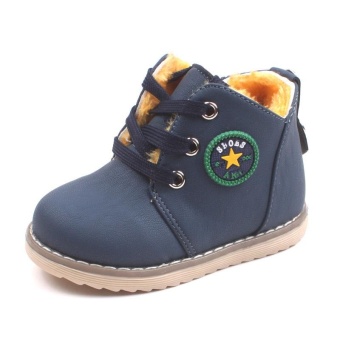 Fashion Kids Boots (Size:21-30) (Navy Blue) - intl  