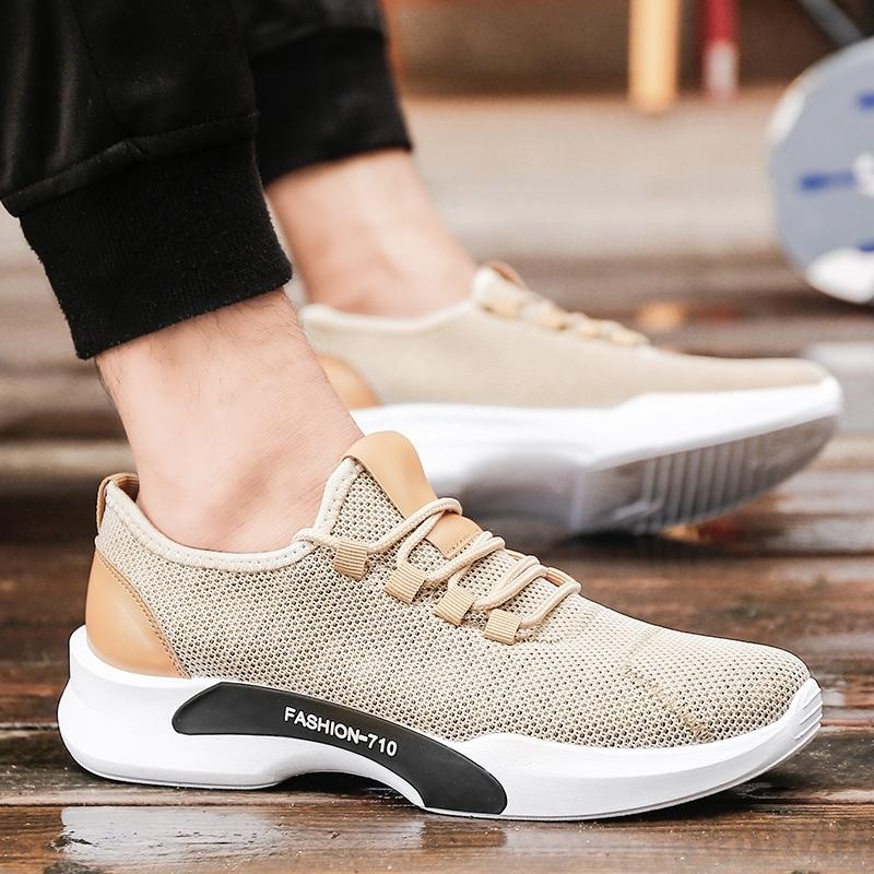 Fashion Men's Sneaker Comfortable Sport Shoes (Beige) - intl