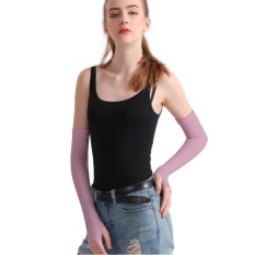 Găng tay chống nắng nữ, chống tia UV cao cấp xỏ ngón Made in KOREA (Tím)