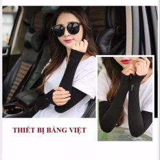 Găng Tay Chống Nắng Xỏ Ngón Let Slim Thun Lạnh Thoáng Mát ( Màuđen) – BV
