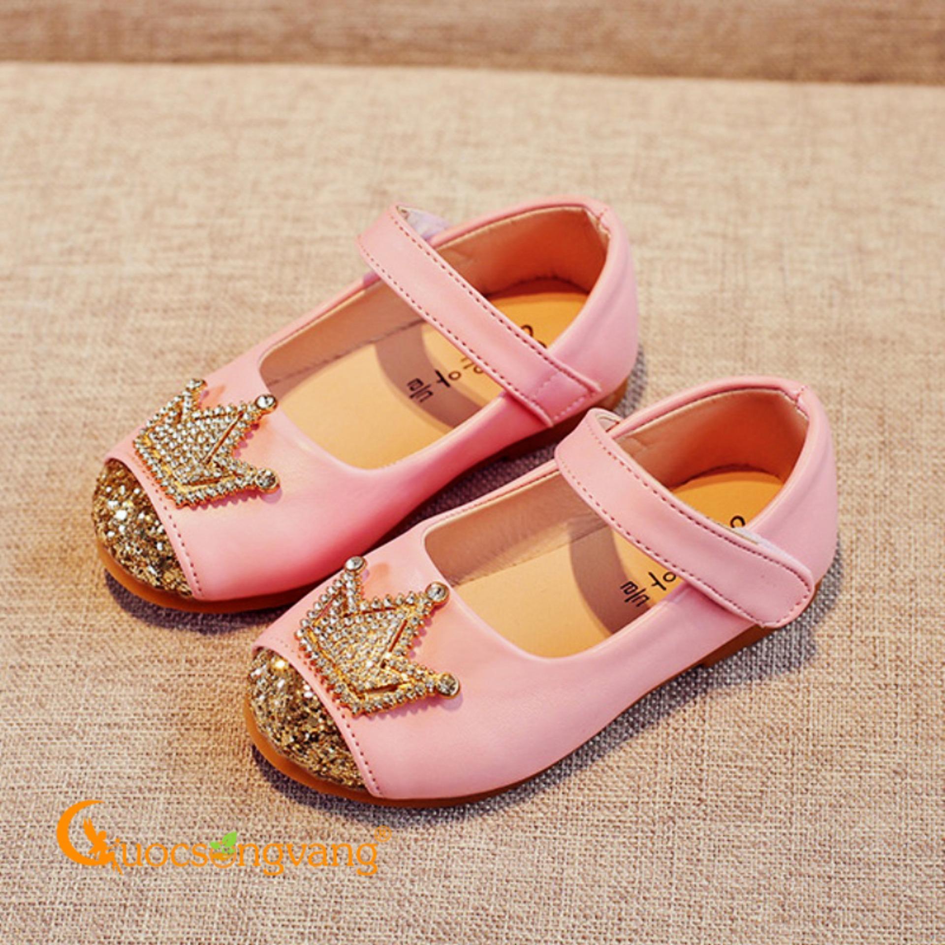 Giày bé gái dễ thương giày công chúa bé gái hồng GLG057