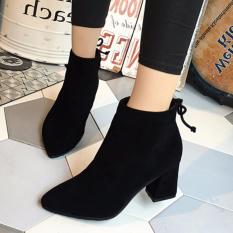 GIÀY BỐT NỮ DA LỘN GÓT CAO 6CM KHOÁ KÉO BÊN HÔNG – MSP 3057