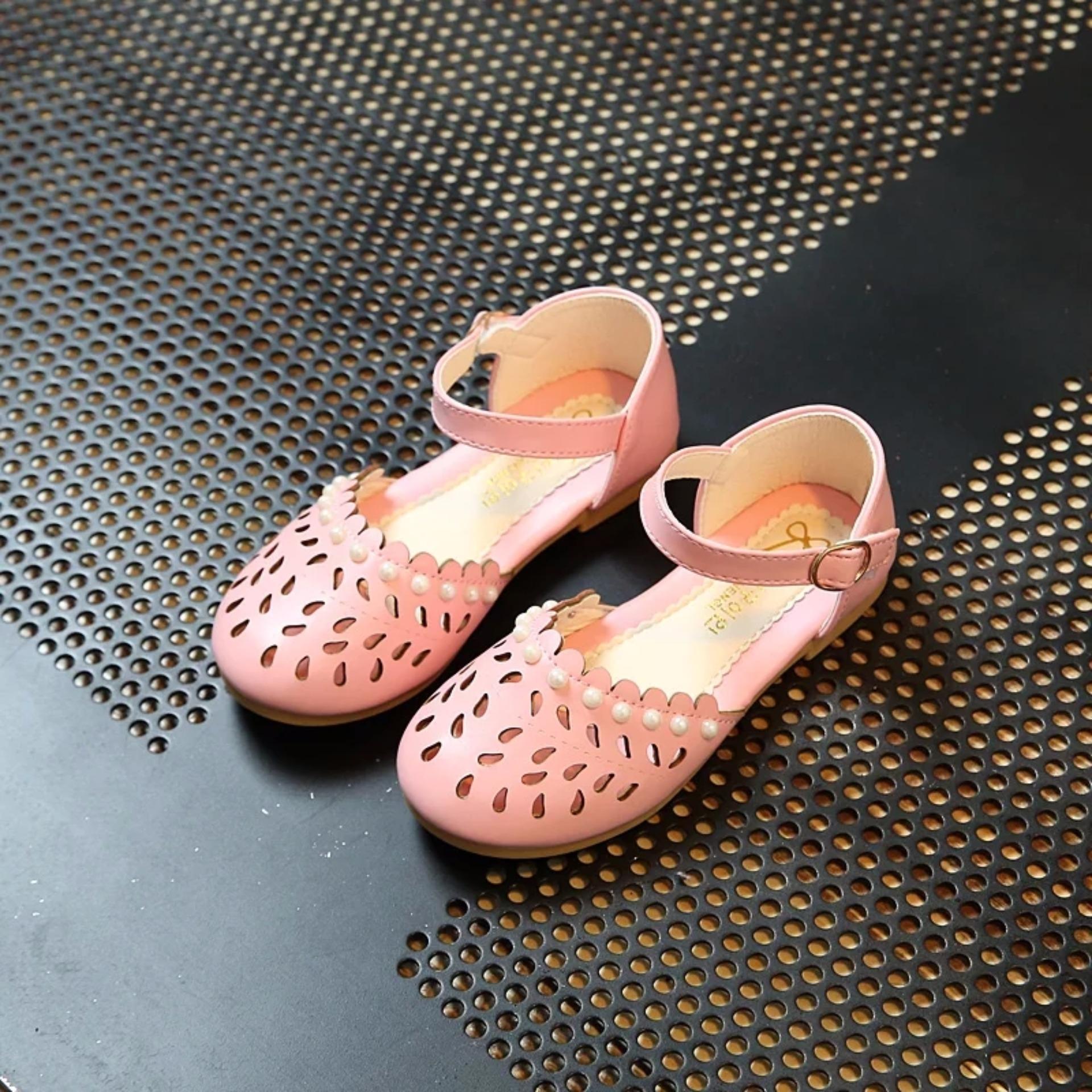 Giày búp bê đính hạt trai Gokichi B034 (Hồng)