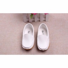 Giày lười Moca trắng cho bé trai