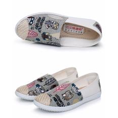 Giày lười slip on vintage xám