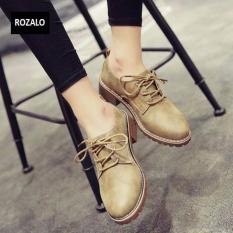 Báo Giá Giày nữ Oxford Rozalo RWG7118K-Kaki   ROZALO