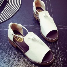 Giày sandal đế vuông dây cột da GF52010249