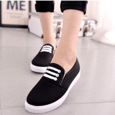 Giày slip on Koin 3 dây màu đen VV154