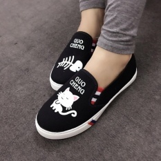 Giày slip on Koin hình cá mèo màu đen VV38