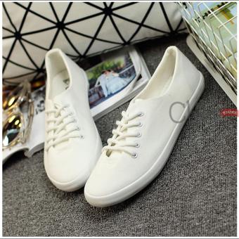 Giày Slip On Nữ Cột Dây (Trắng) May 2018 - 2 Giày Slip on nữ cột dây (Trắng) - 2