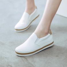 GIÀY SLIP-ON NỮ DA MỀM ĐẾ GIẢ CÓI – MSP 2852 (TRẮNG)