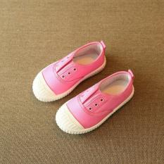 Giầy Slip on vải đế dẻo cho bé – Màu Hồng