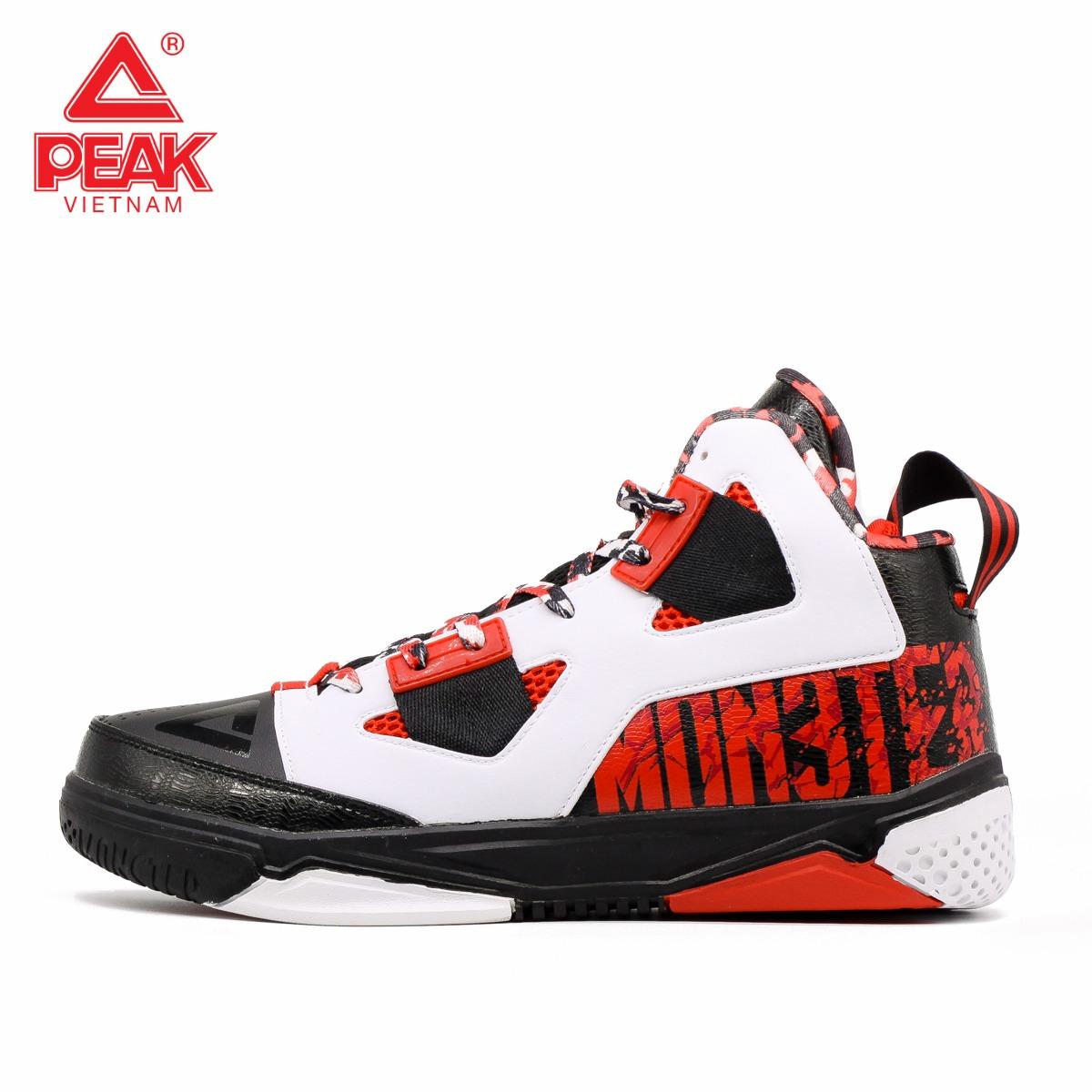 Giày thời trang bóng rổ nam Peak Monster VII E53231A – Trắng Đỏ