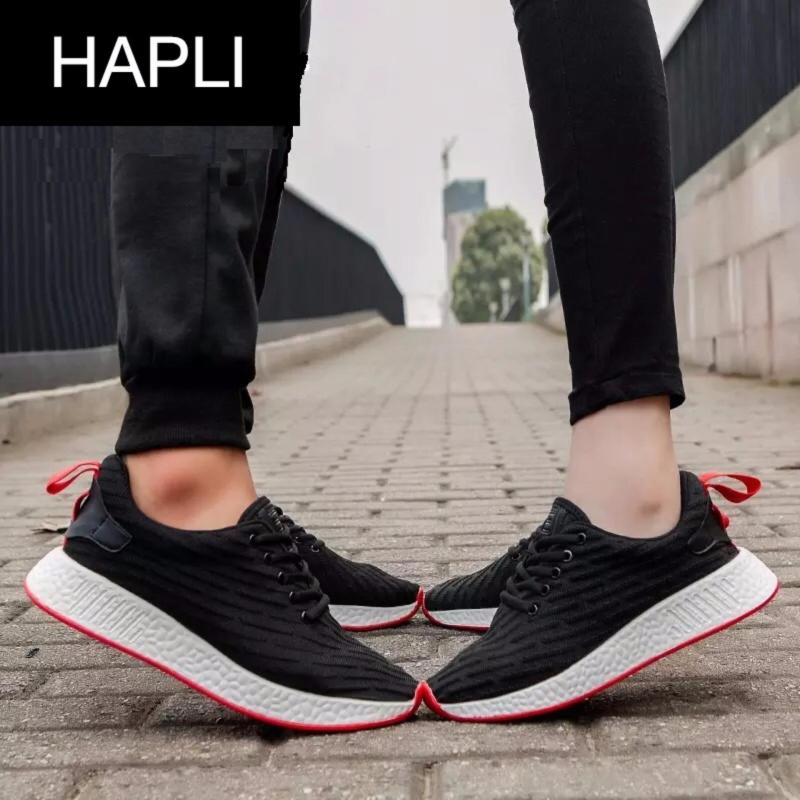 Giày thời trang nam nữ NewNMD1 - HAPLI (đen vạch đỏ)