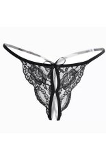 Jetting Buy Women’s Sexy Underwear Lace Bowknot Black – intl