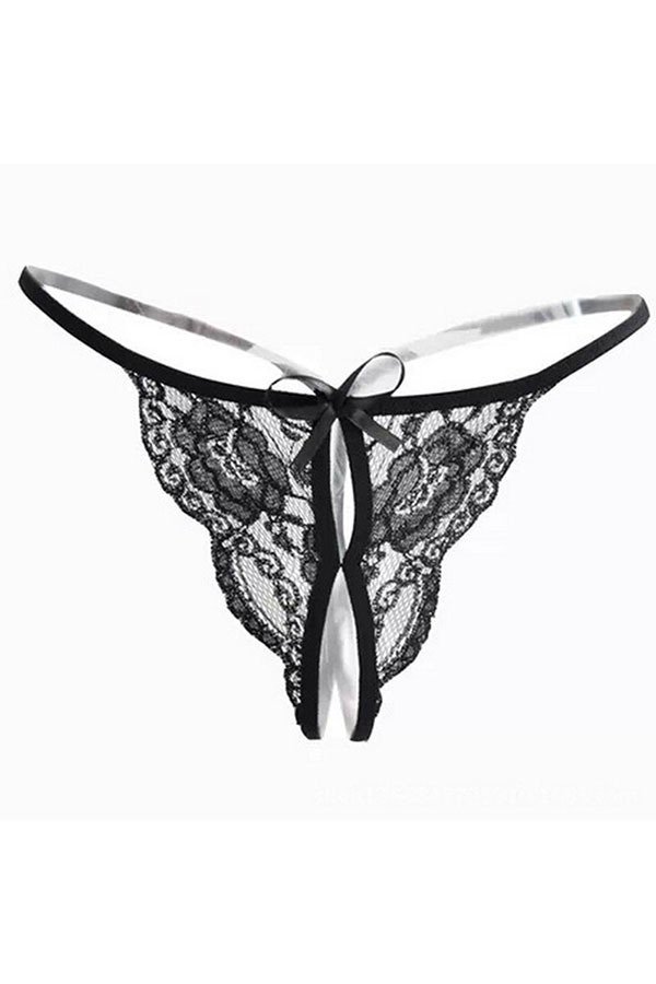 Jetting Buy Women's Sexy Underwear Lace Bowknot Black - intl