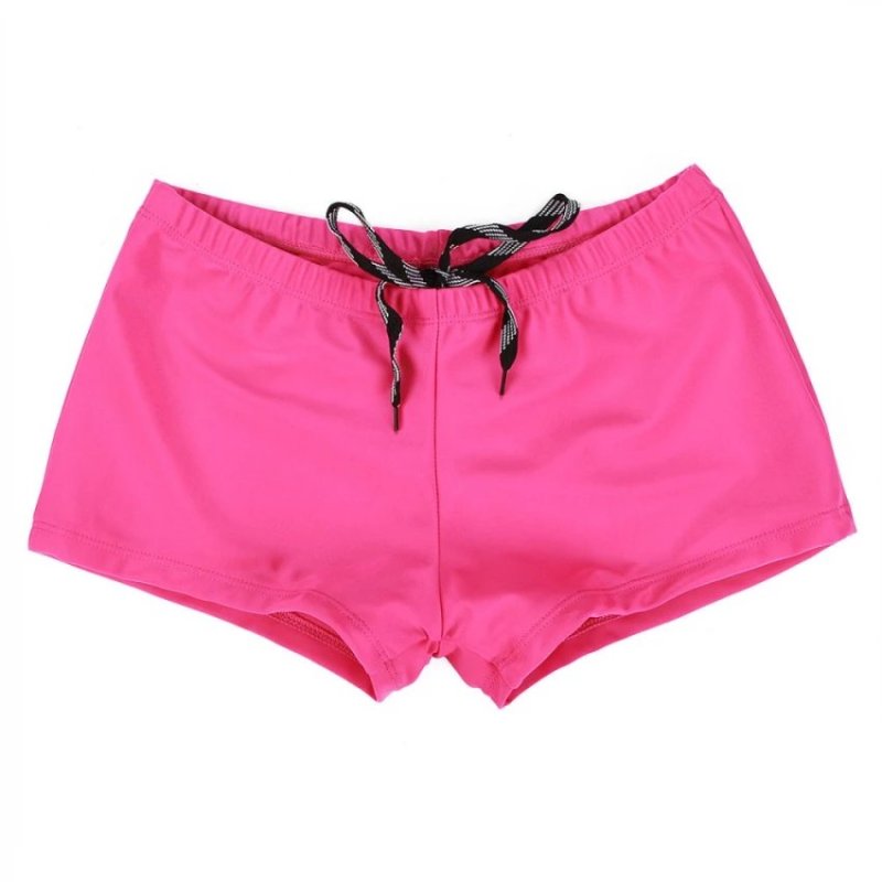 Nơi bán JOOX (Swimwear)New Women Shorts Plain Bikini Swim Swimwear Lady Boy Style Short Brief Bottoms Rose Red - intl