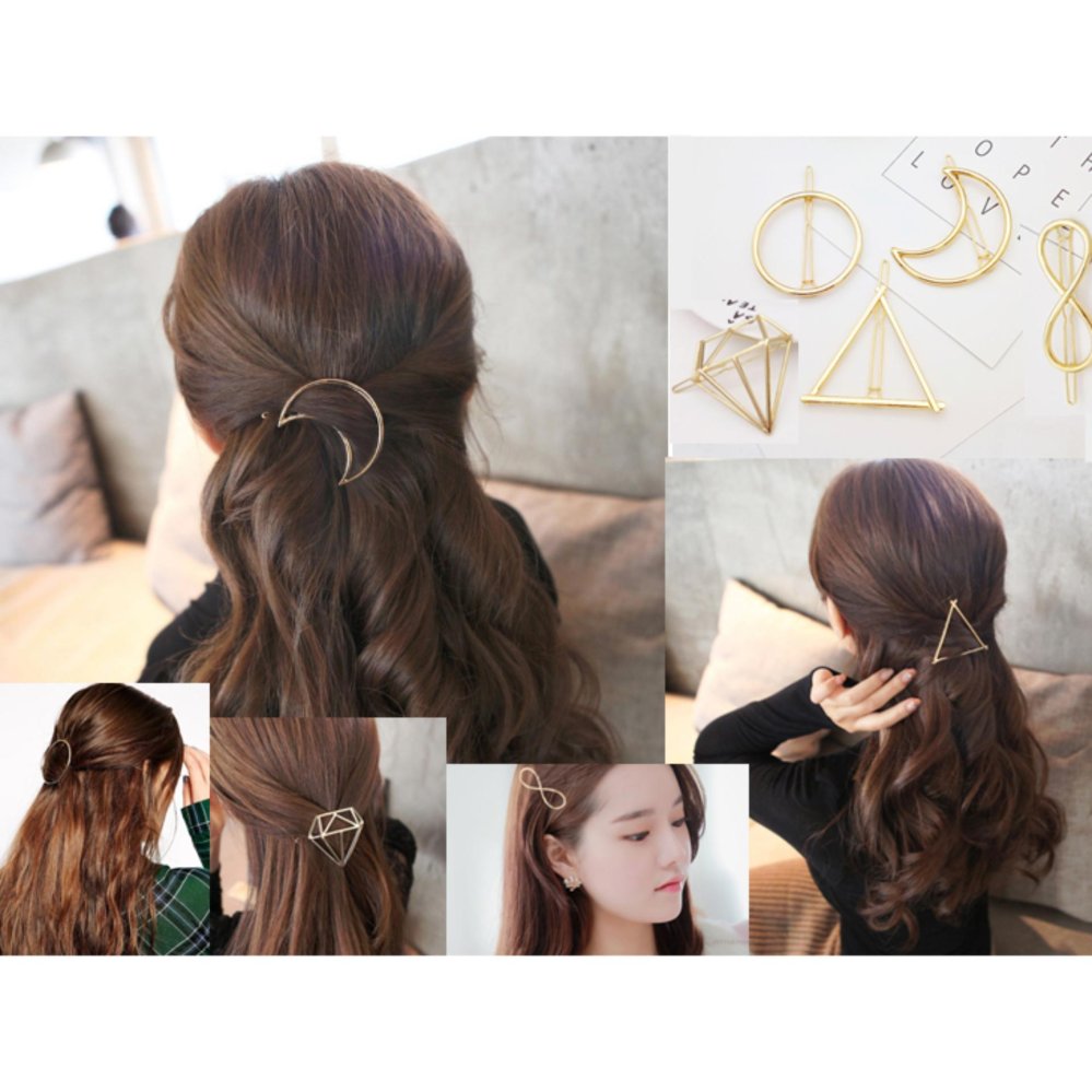 Kẹp tóc MK (Hàn Quốc) bằng hợp kim mạ vàng xinh xắn cho các bạn gái (Hình tam giác)