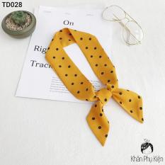 Khăn Turban Dài Màu Cam Chấm Bi – Mã TD028 5 x 90 / cam