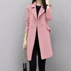 KHOÁC DẠ MỊN DÁNG DÀI FORM DÁNG HÀN QUỐC (màu hồng phấn)