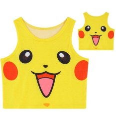 Makiyo Mới thời trang Gợi Cảm nữ phong cách đa dạng mẫu hoạt hình áo vest không tay (Pikachu) -quốc tế