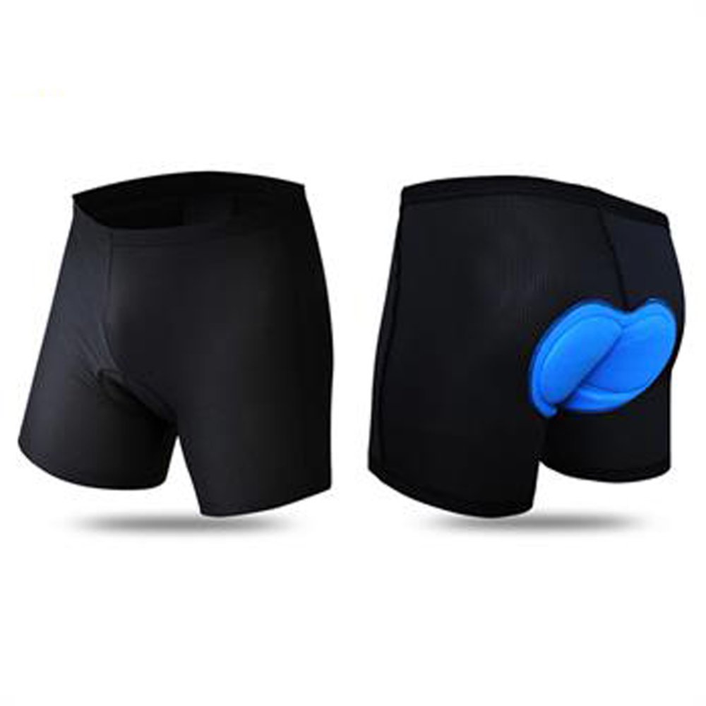 Men 3D GEL Padded Bicycle Shorts Black and Blue (Intl)