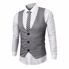 Mua Men’s fashion business casual suit vest grey – intl  ở sircool Có Đảm Bảo Không